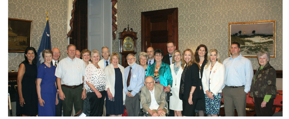 Members of SC Parkinson's Community meet with SC Governor Nikki Haley for April 24, 2014 Parkinson's Awareness event.