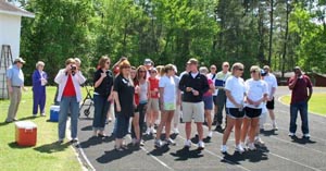 People gathering together for the walk