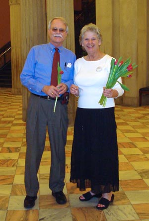 Photo of people waiting before the South Carolina Parkinson's Awareness Proclamation Ceremony