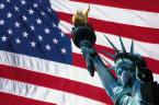 Photo of USA Flag and Statute of Liberty